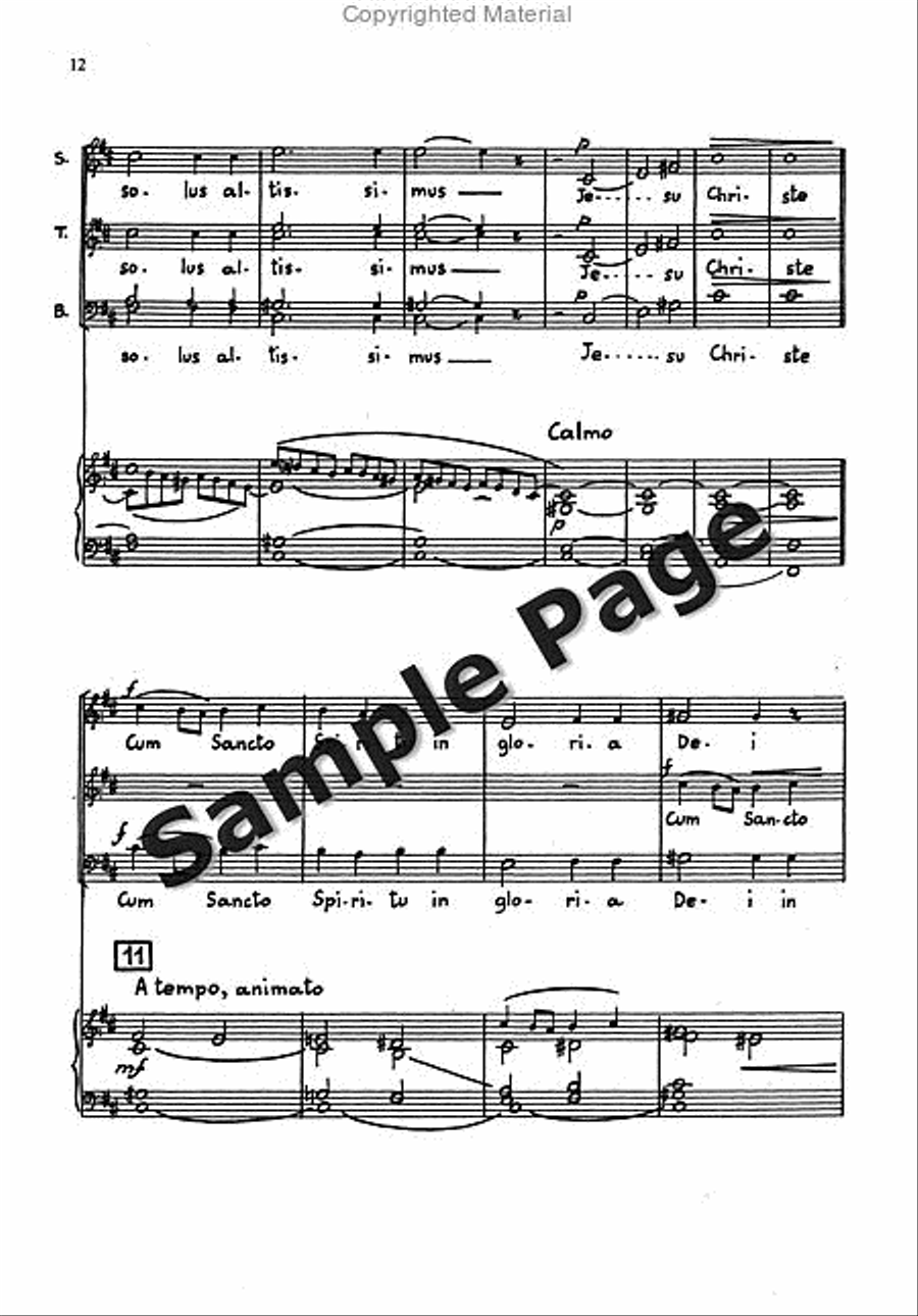 Messa Breve For Mixed Choir (3 Voices Stb) And Organ STB scores gallery preview page 11