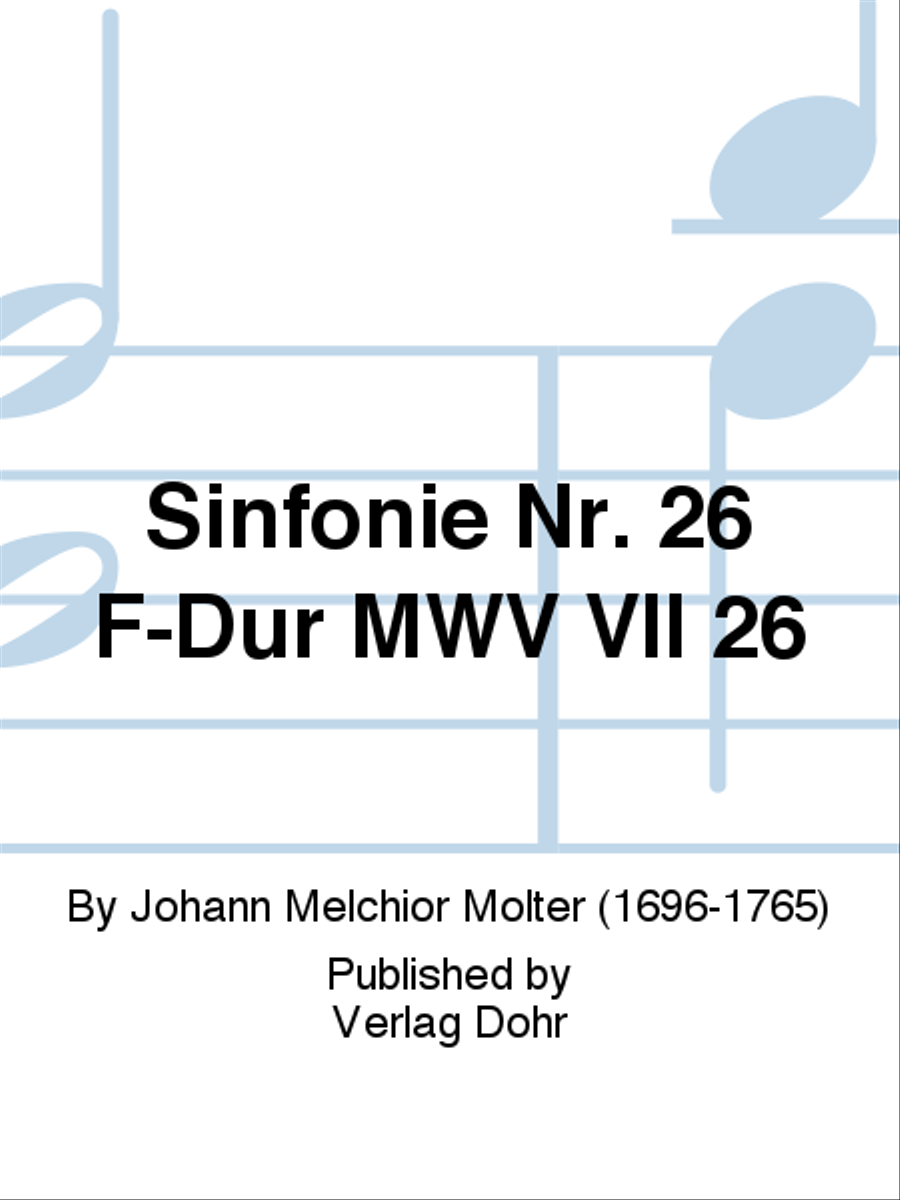 Sinfonie Nr. 26 F-Dur MWV VII 26 Bassoon scores gallery preview page 1