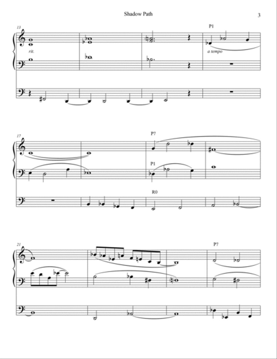 Shadow Path - 12 Tone Organ Solo Organ Solo scores gallery preview page 3