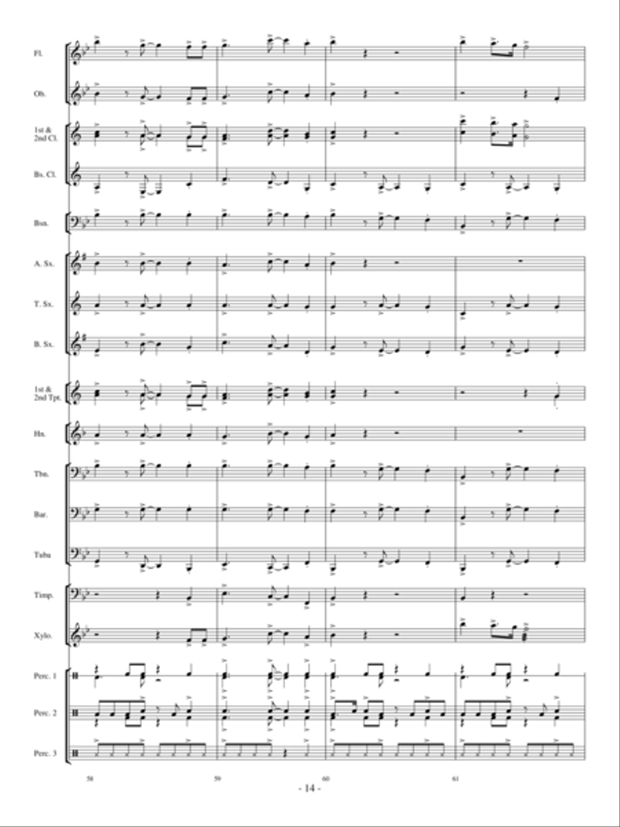 We Wish You A Calypso Christmas Concert Band scores gallery preview page 13