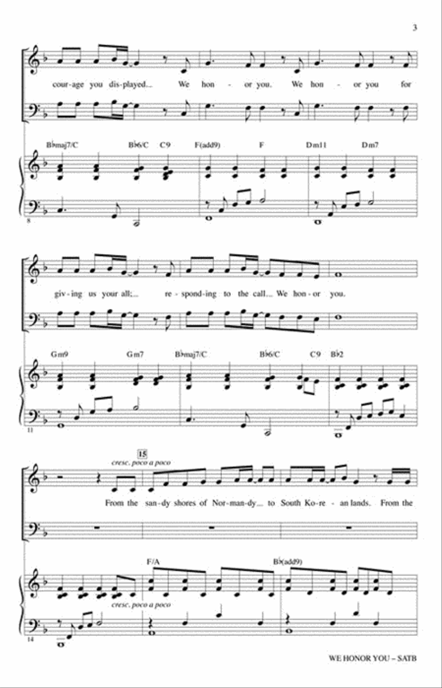 We Honor You 4-Part scores gallery preview page 3