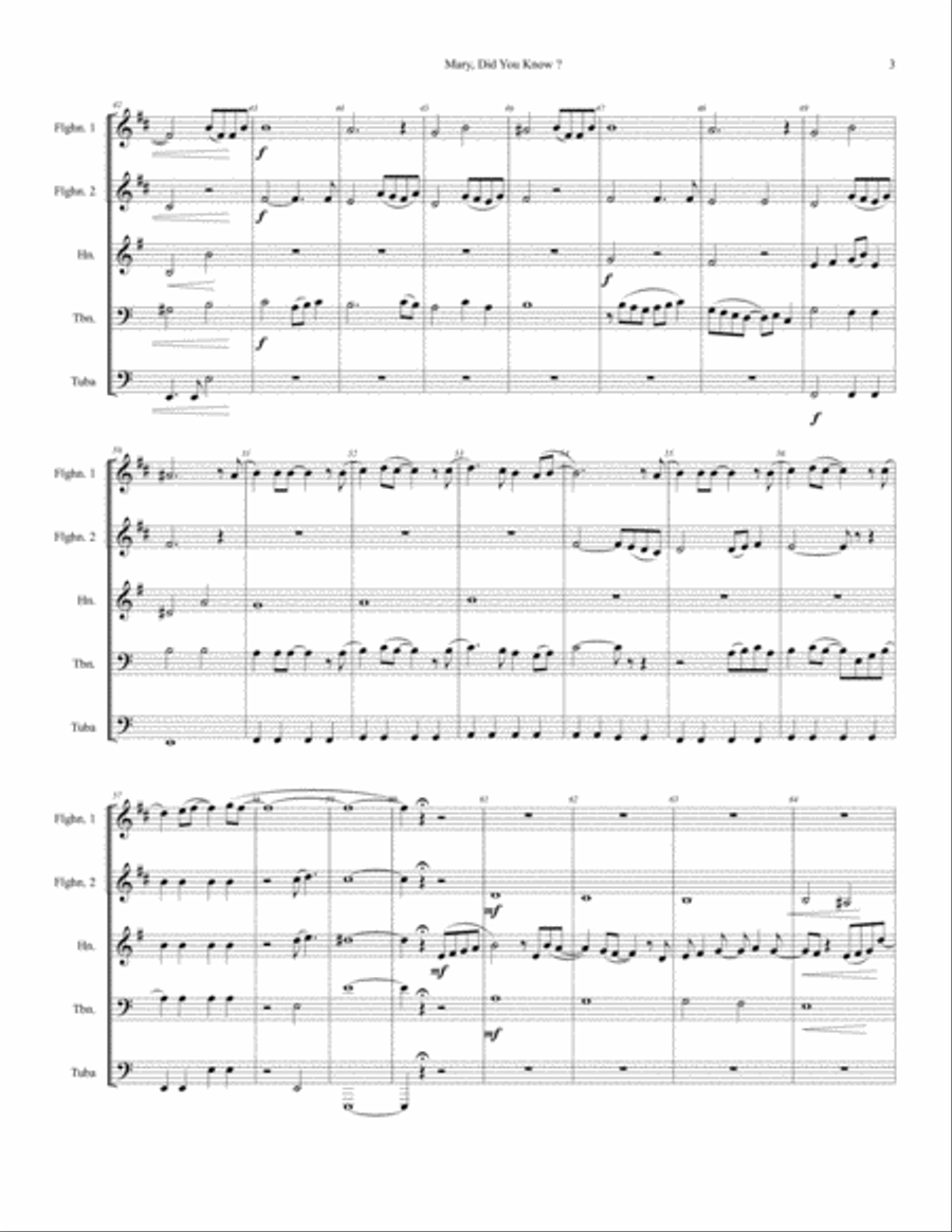 Mary, Did You Know? Brass Ensemble scores gallery preview page 5