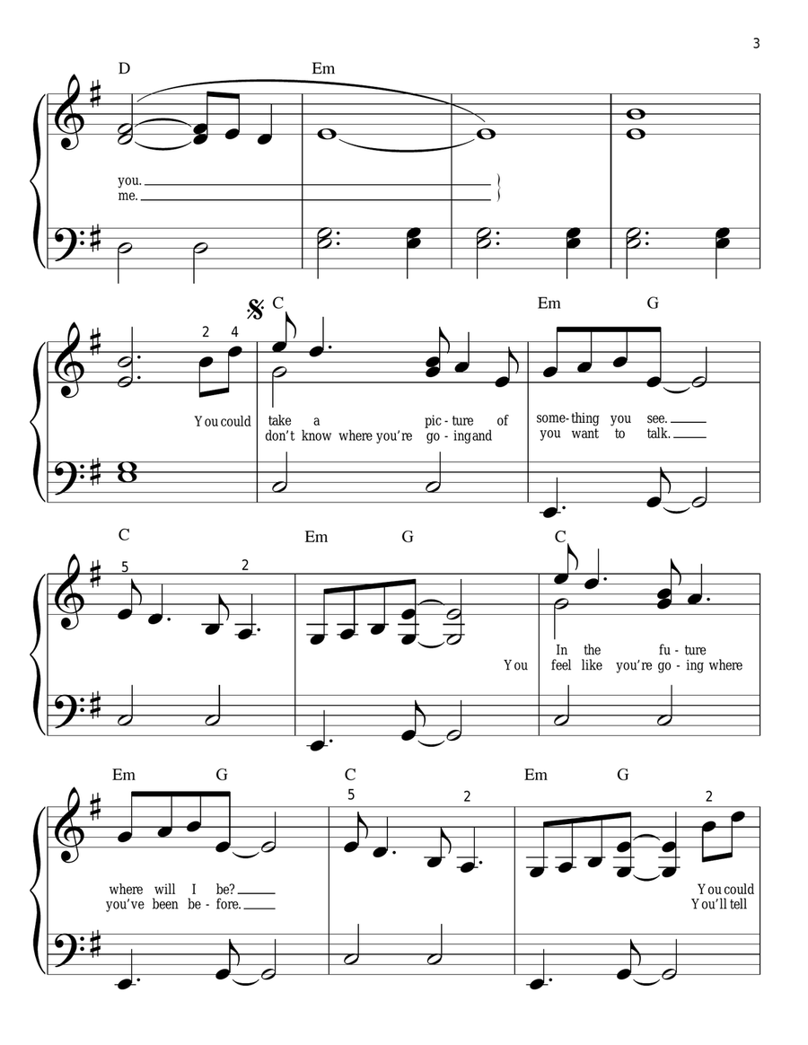 Talk Talk Easy Piano scores gallery preview page 3