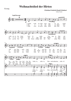 Schubart Christmas song of the shepherds