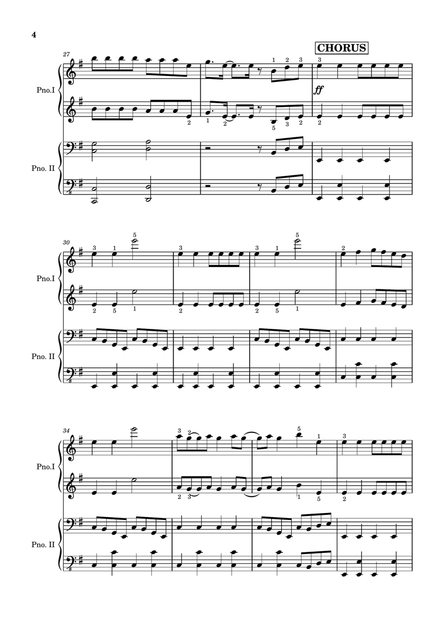 Teeth 1 Piano, 4-Hands scores gallery preview page 5