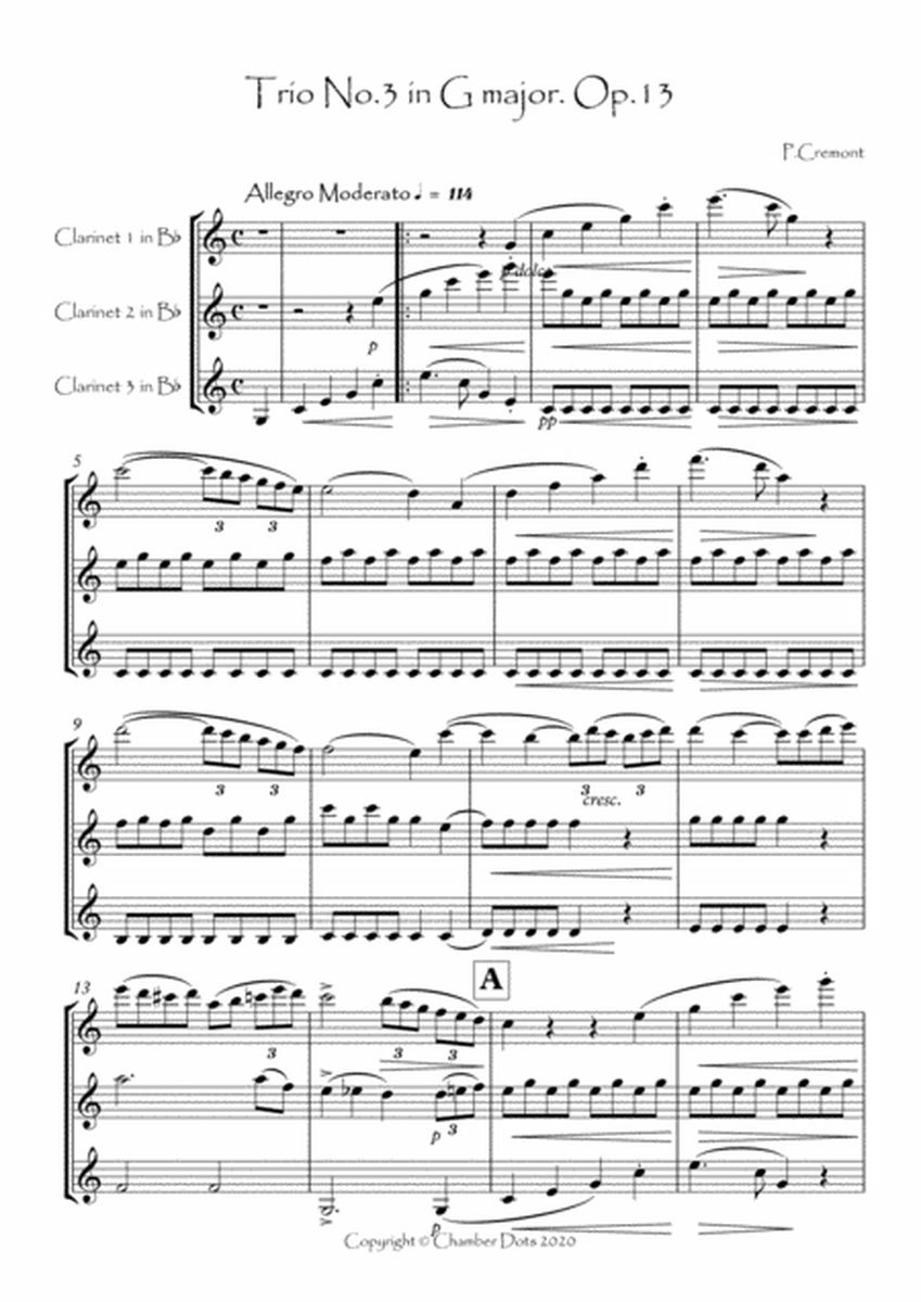 Trio No.3 in G Major Op.13 image number null