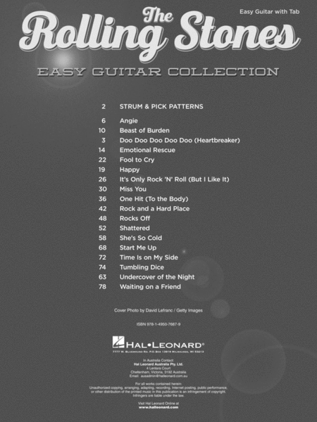 The Rolling Stones – Easy Guitar Collection