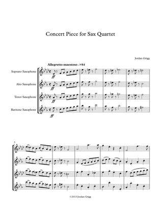 Book cover for Concert Piece for Sax Quartet