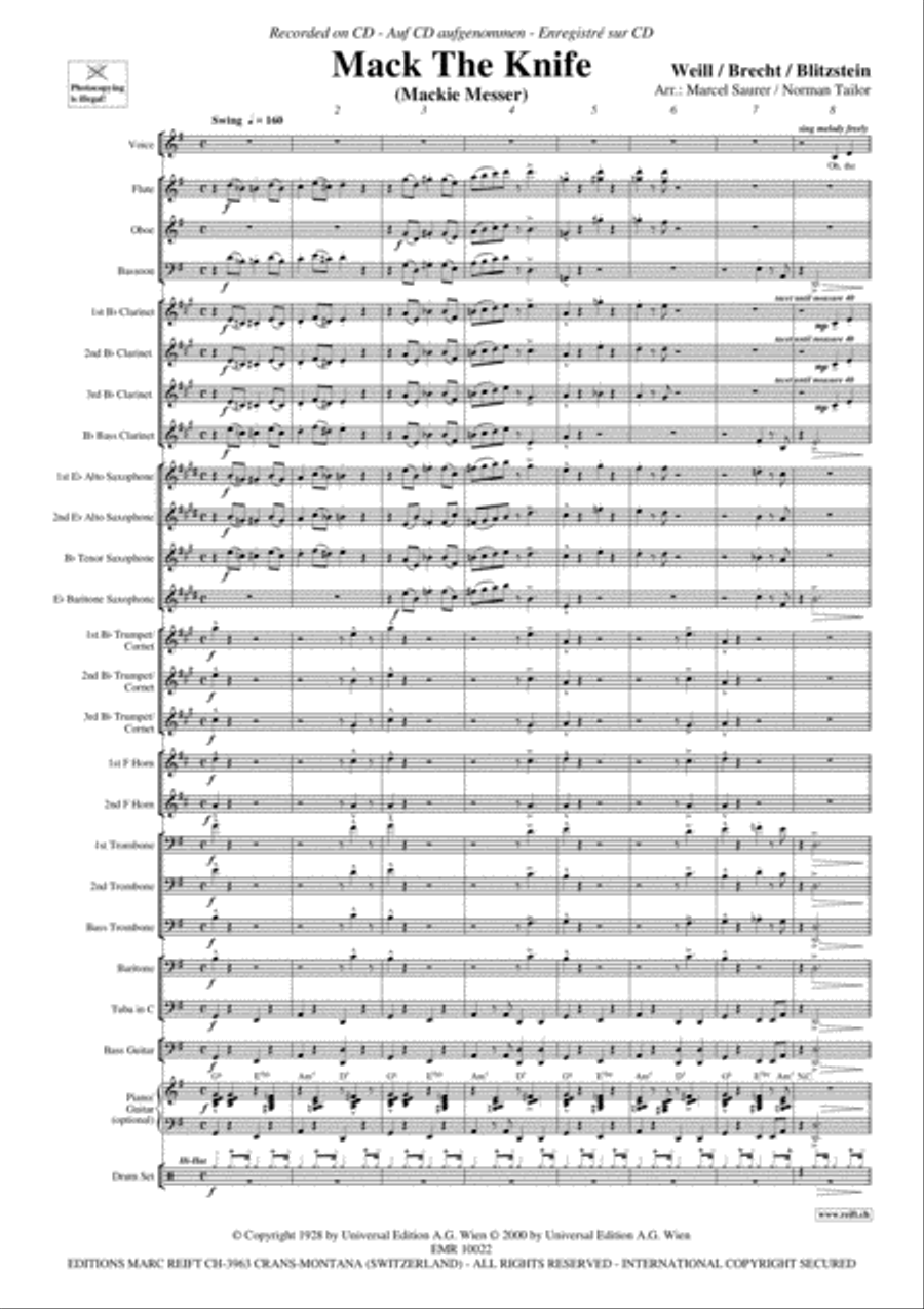 Mack The Knife Concert Band scores gallery preview page 4