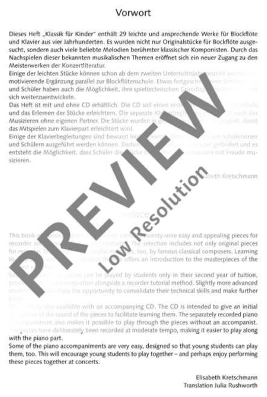 Classical Music for Children Soprano Recorder scores gallery preview page 6