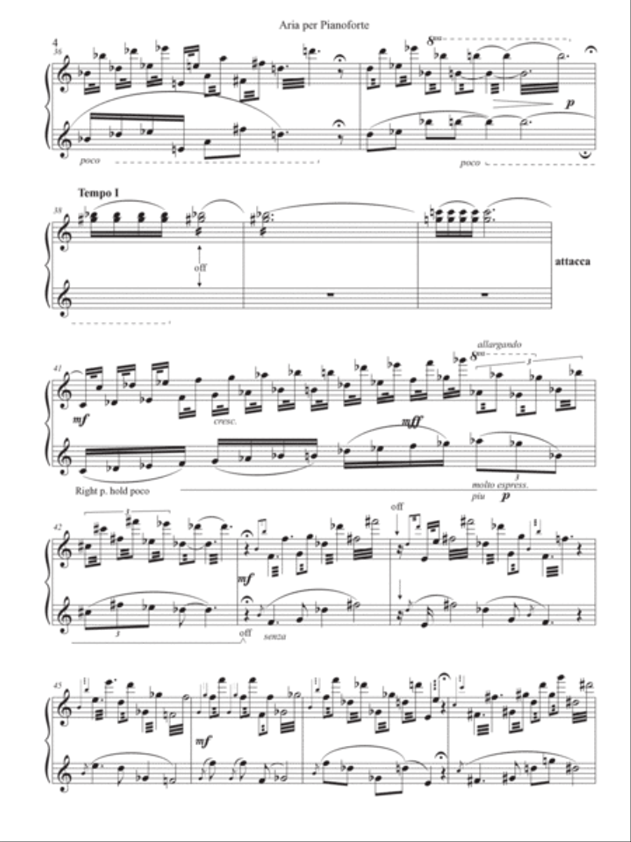 Aria for Piano Piano Solo scores gallery preview page 6