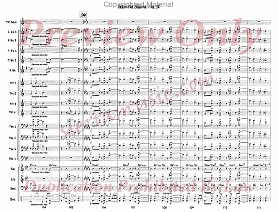 Begin the Beguine (for Doc) Jazz Ensemble scores gallery preview page 15