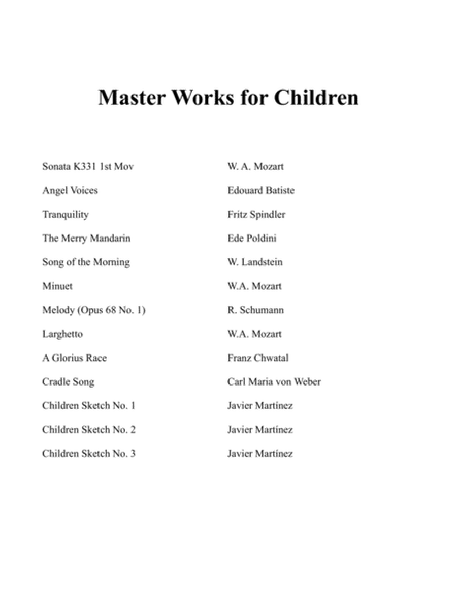 Piano Master Works for Children image number null