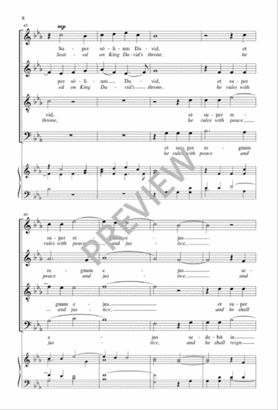 Ecce virgo concipiet 4-Part scores gallery preview page 8