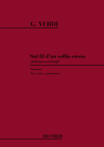 Falstaff: Sul Fil D'Un Soffio Etesio  Sheet Music