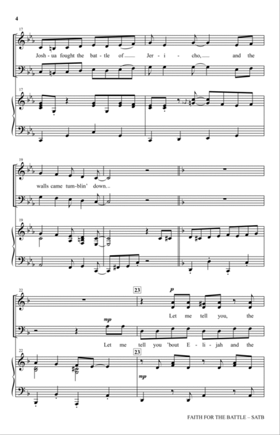 Faith For The Battle Faith For The Battle 4-Part scores gallery preview page 3