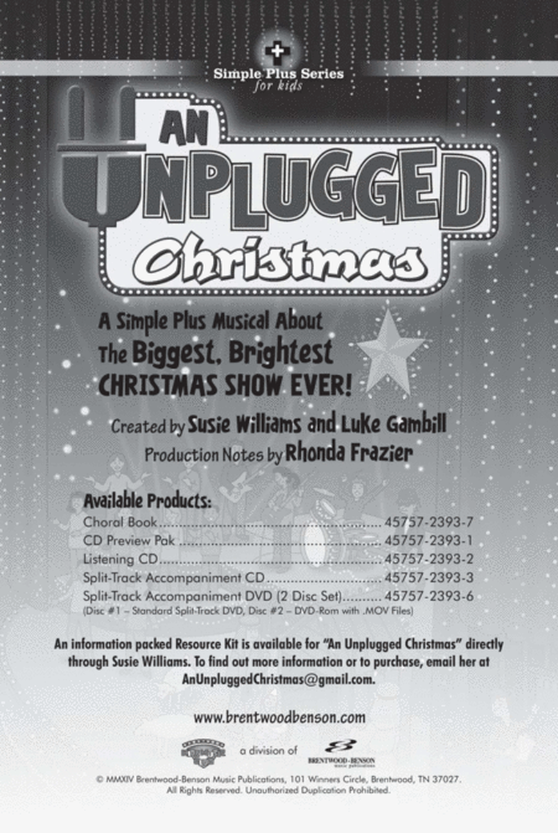 An Unplugged Christmas - Book Unison/2 Part image number null