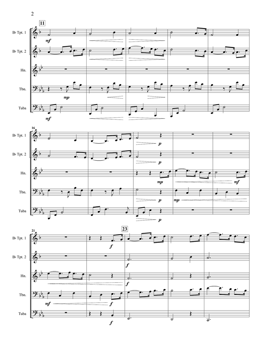 Hymne Hymne Brass Ensemble scores gallery preview page 2