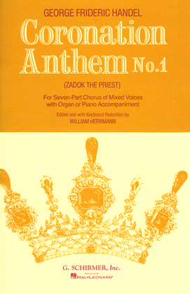 Book cover for Coronation Anthem No. 1: Zadok the Priest