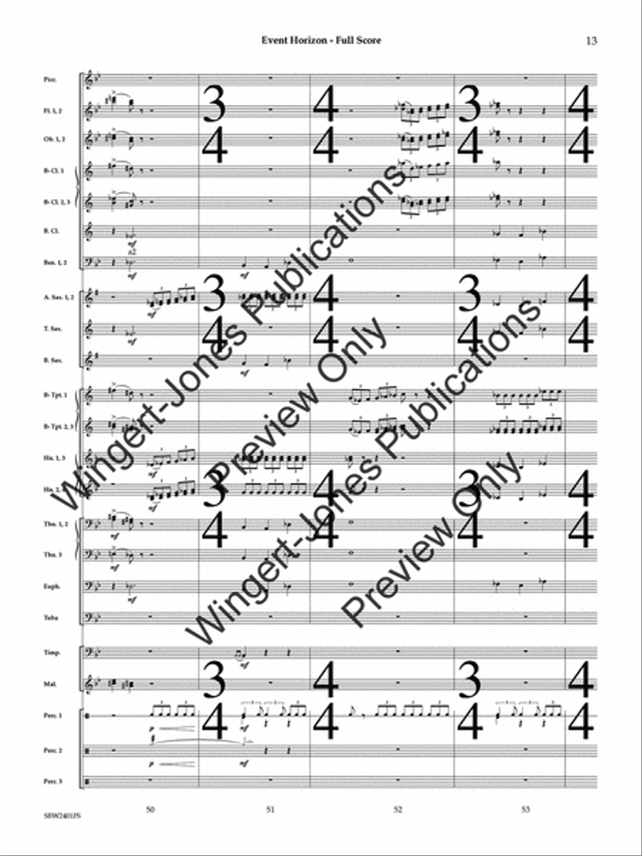 Event Horizon (Score) Concert Band scores gallery preview page 14
