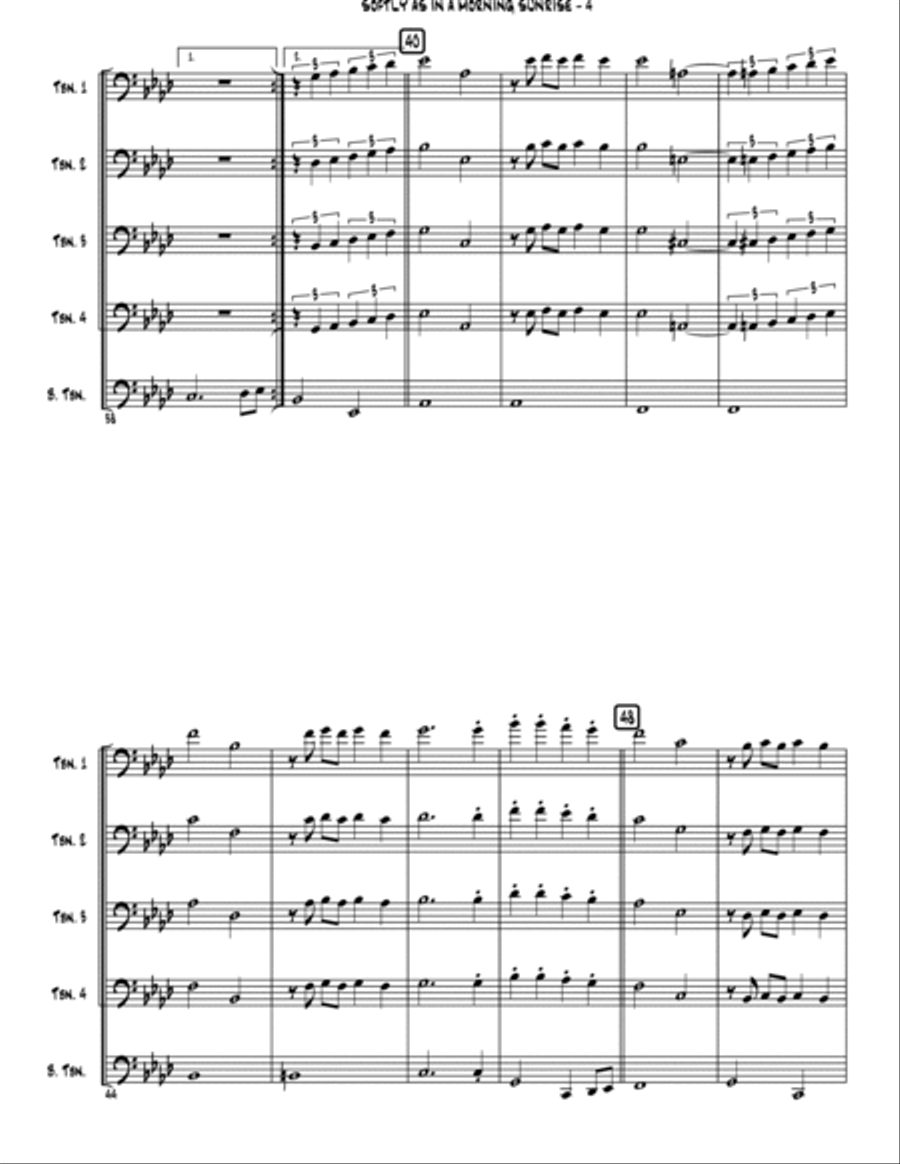 Softly As In A Morning Sunrise Brass Quintet scores gallery preview page 5