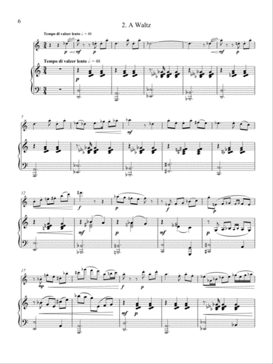 Short Pieces for Flute and Piano: Book 3: Intermediate Flute Solo scores gallery preview page 5