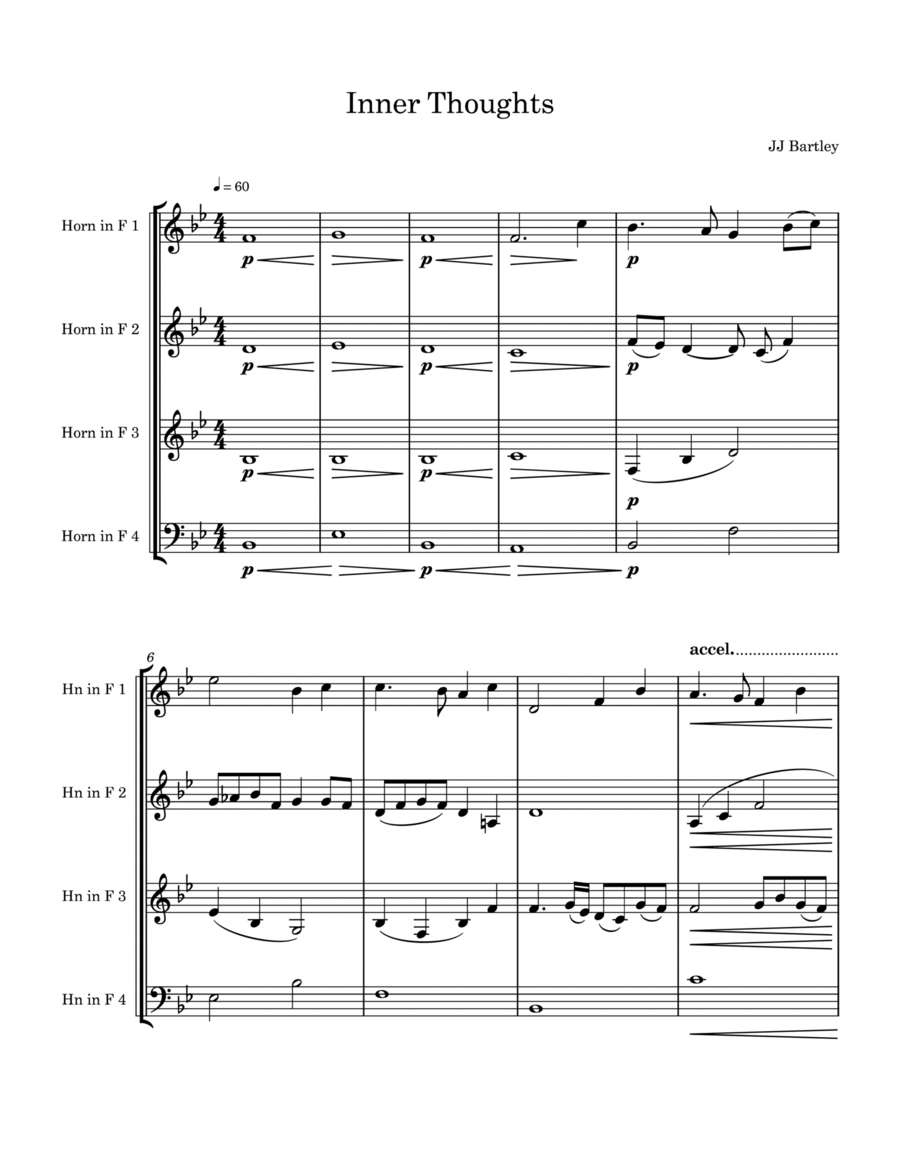 Inner Thoughts Brass Ensemble scores gallery preview page 1