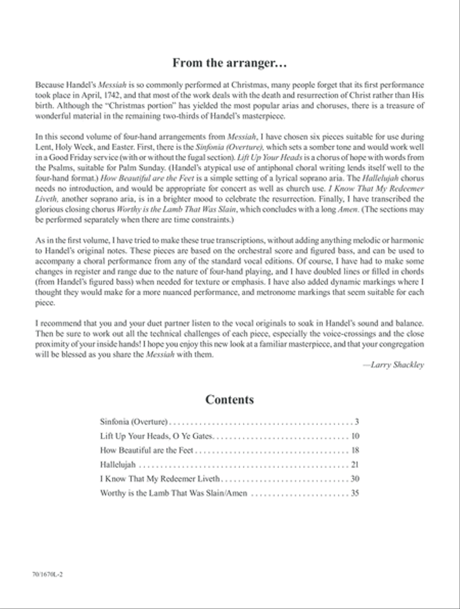 The Easter Messiah Piano Duet scores gallery preview page 2