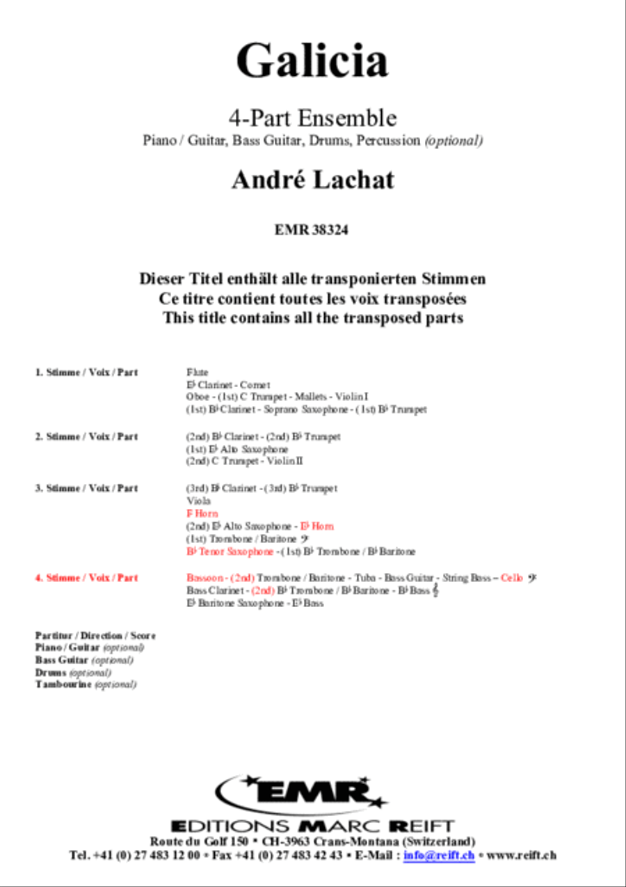 Galicia Concert Band scores gallery preview page 2