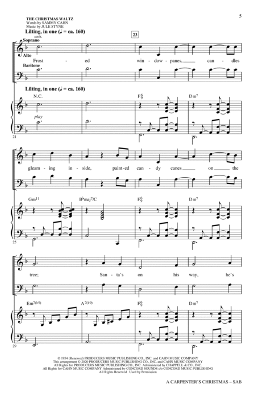 A Carpenter's Christmas (arr. Roger Emerson) 3-Part scores gallery preview page 4