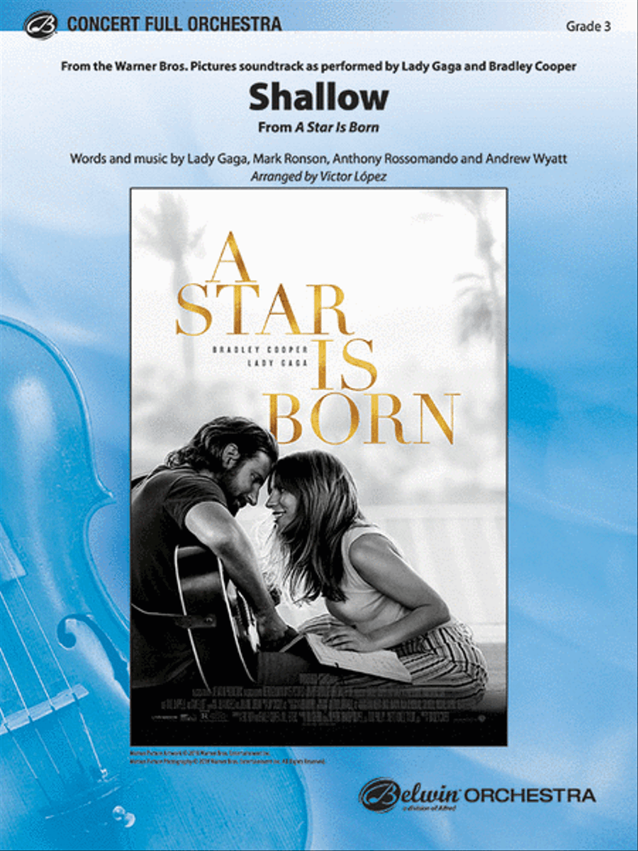 Shallow (from A Star Is Born) Full Orchestra scores gallery preview page 1