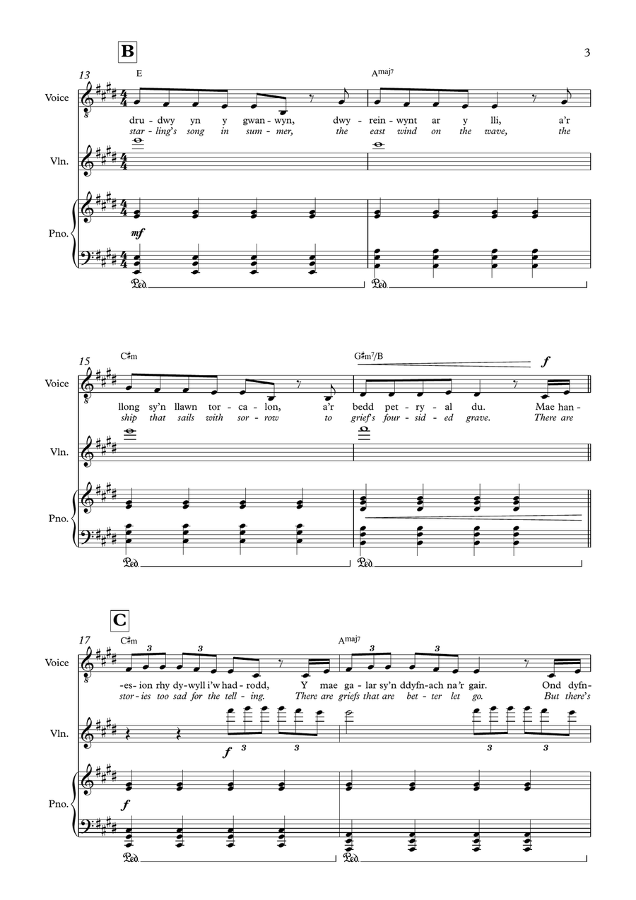Y Ddwy Chwaer (The Two Sisters) (full score) - Full Score Score scores gallery preview page 3