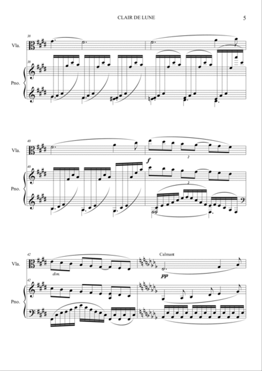 Clair de Lune Clair de Lune Viola scores gallery preview page 5