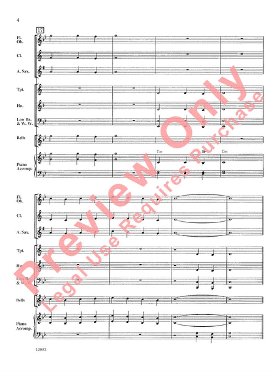 Chant and Canon Concert Band scores gallery preview page 5