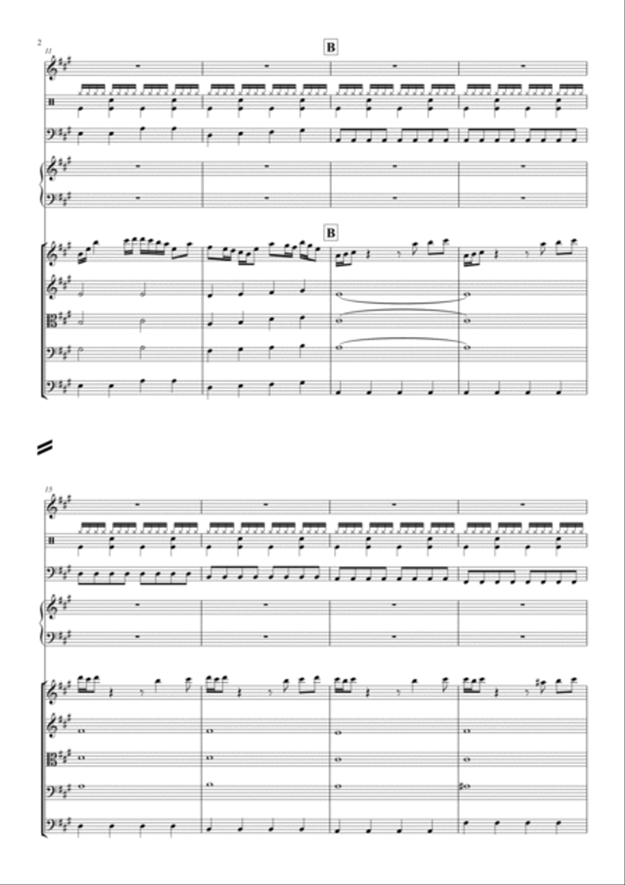 Fantasia Veneziana in A maggiore Full Orchestra scores gallery preview page 2