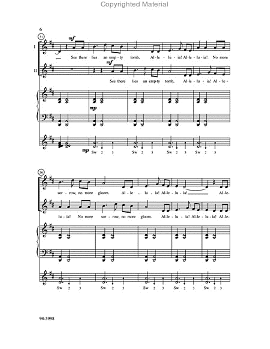 Easter Proclamation 2-Part scores gallery preview page 4