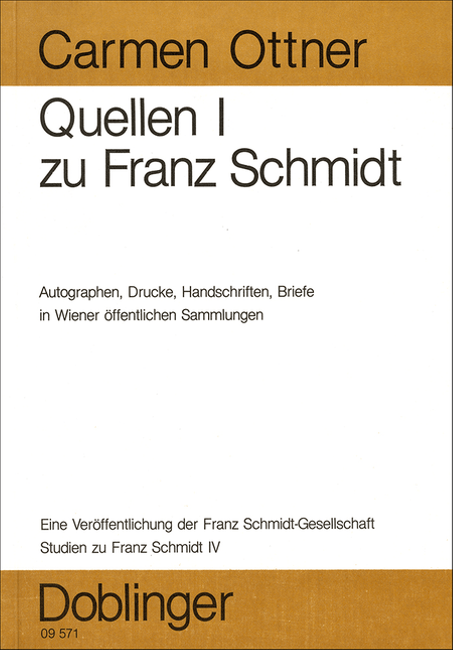Quellen I zu Franz Schmidt Collection / Songbook scores gallery preview page 1