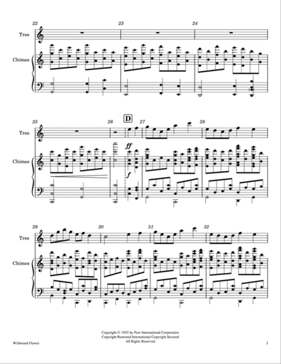 Wildwood Flower Wildwood Flower Handbell Choir scores gallery preview page 3