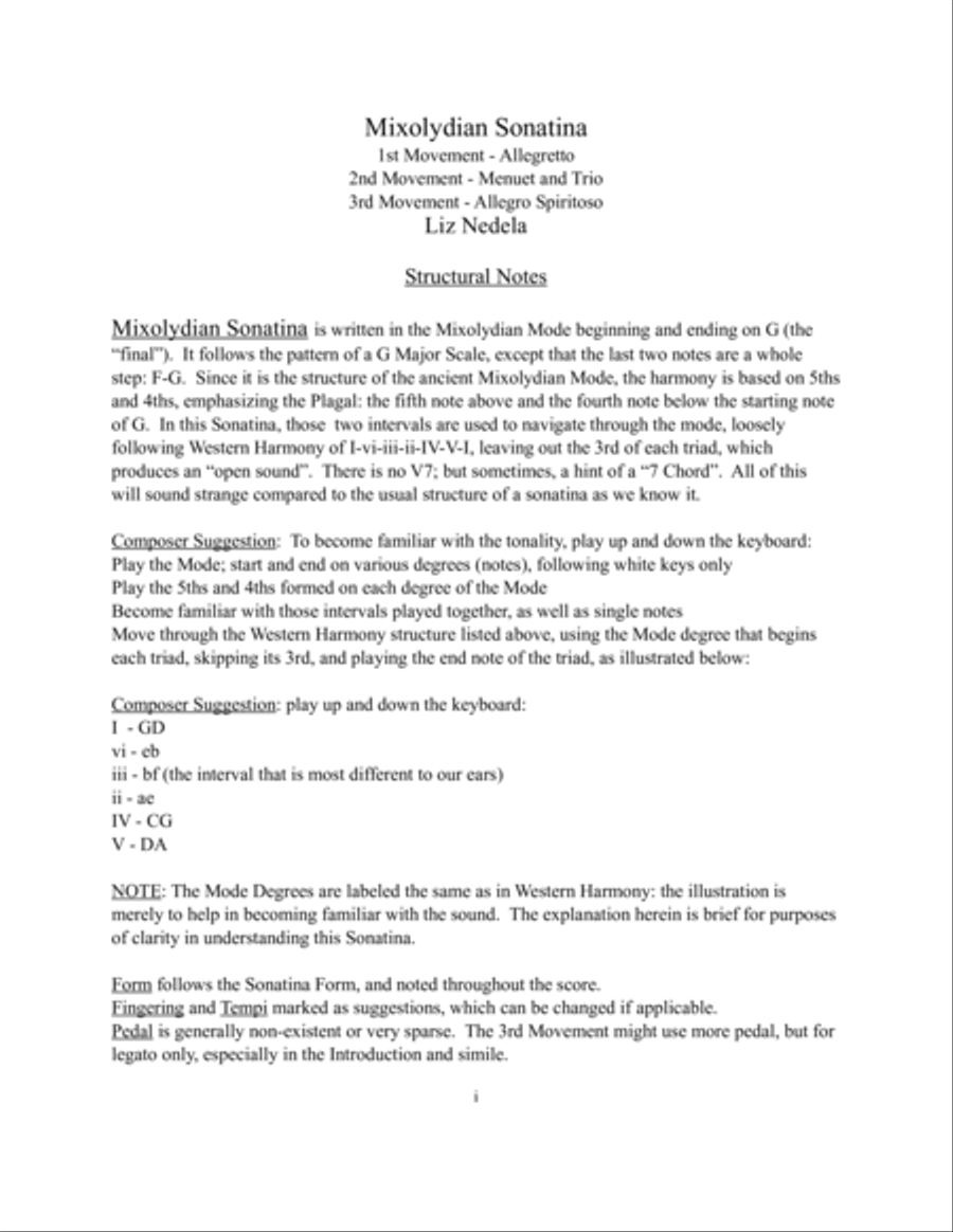 Mixolydian Sonatina - Solo Piano Piano Method scores gallery preview page 4