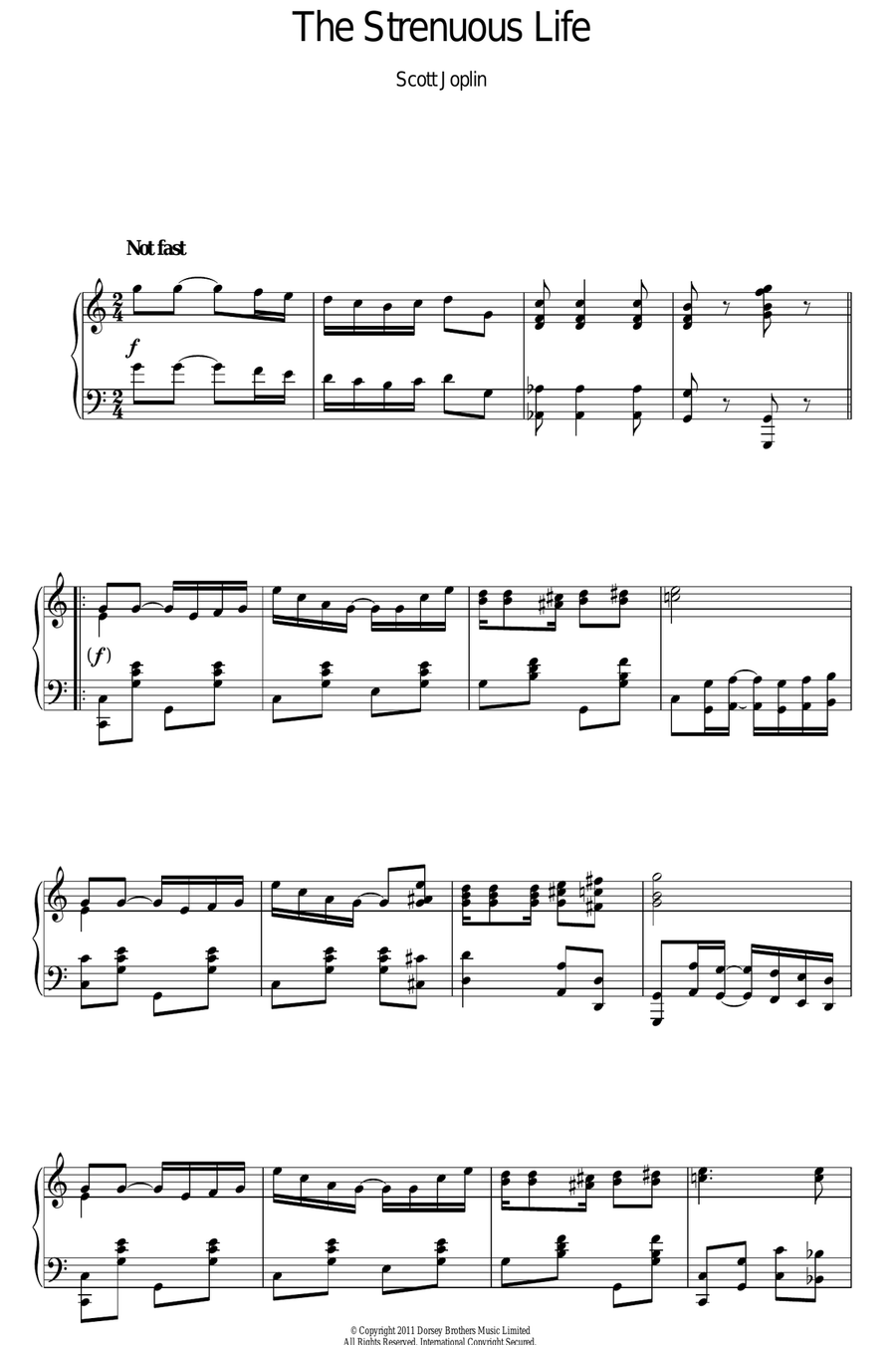 The Strenuous Life Piano Solo scores gallery preview page 1