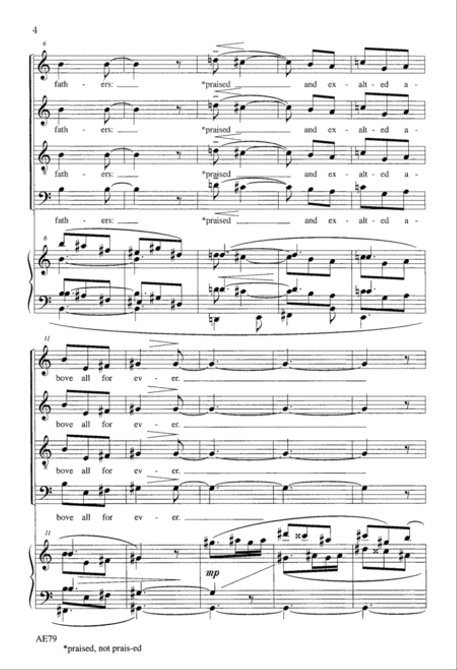 A Song of Praise 4-Part scores gallery preview page 3