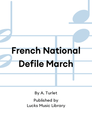 Book cover for French National Defile March