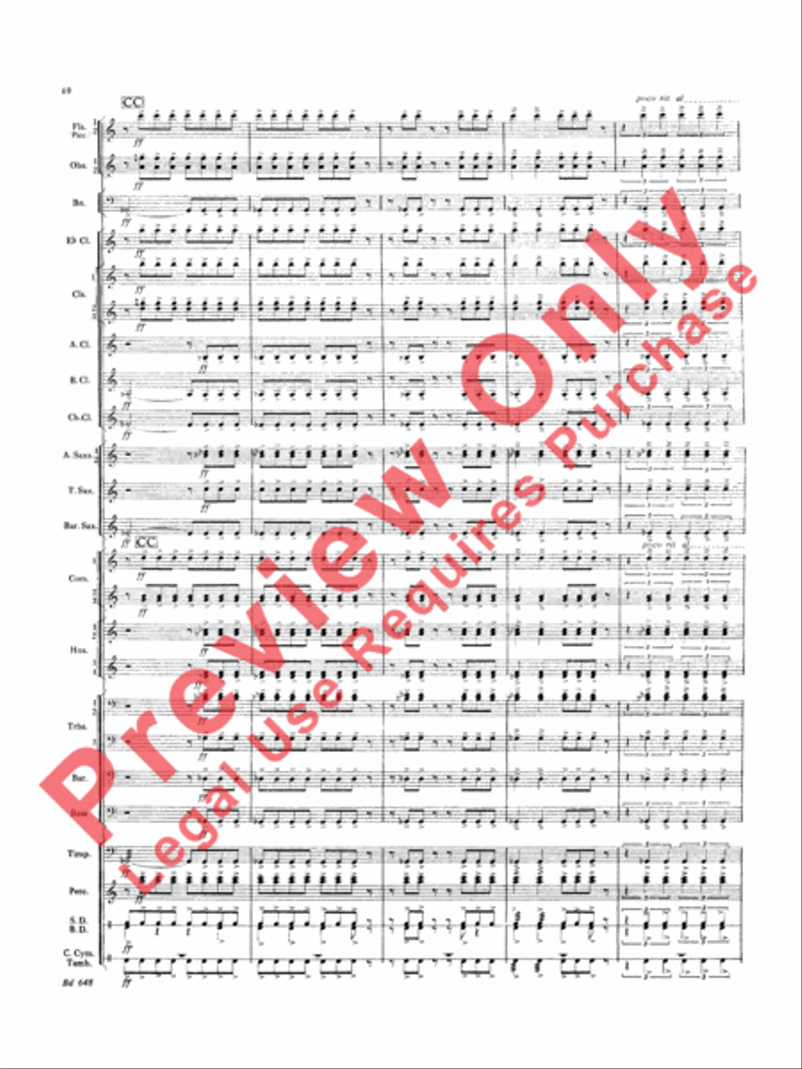 Overture Jubiloso Concert Band scores gallery preview page 43