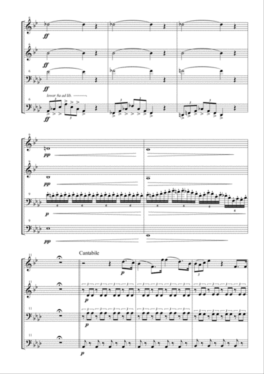 Choir of the Jewish Slaves for Brass Quartet Choir scores gallery preview page 2