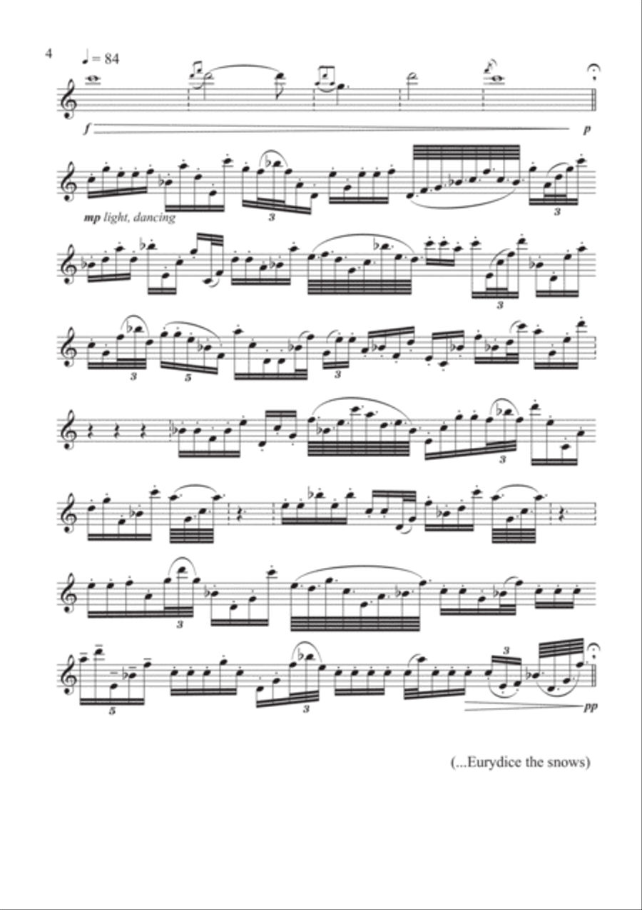 Eurydice Clarinet Solo scores gallery preview page 5