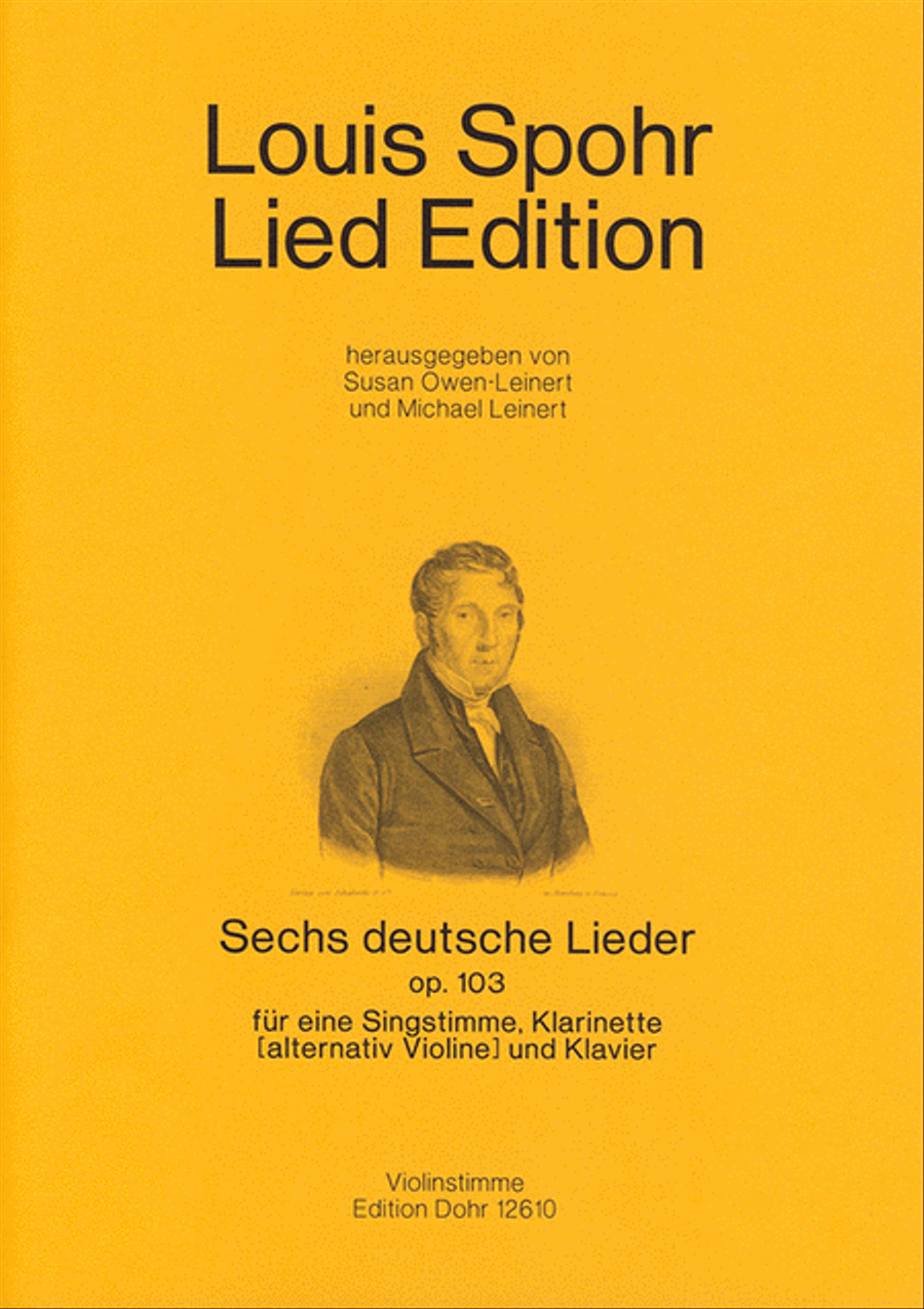 Sechs deutsche Lieder op. 103 (Alternativfassung mit Violine statt Klarinette)