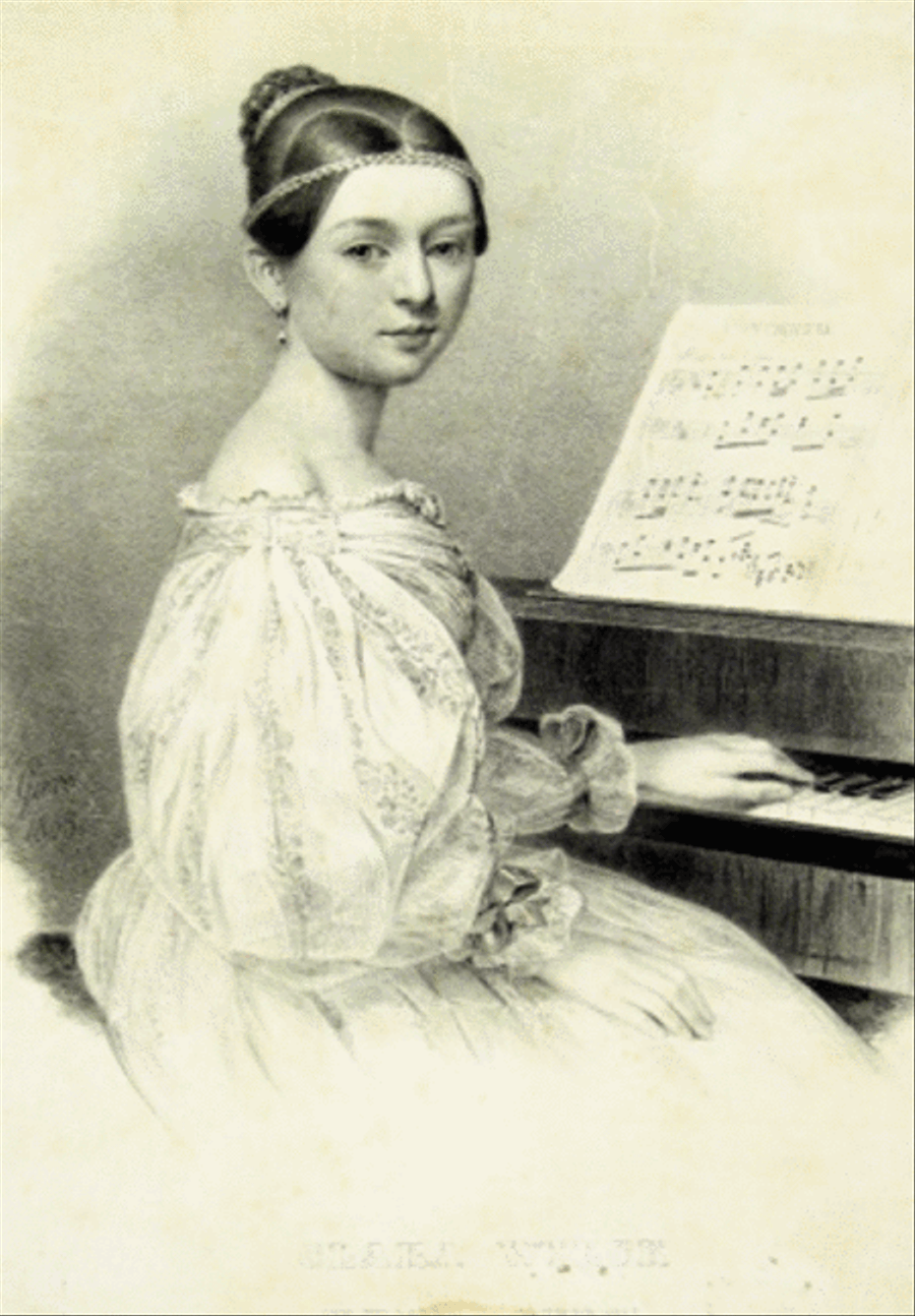 Clara Wieck am Flugel
