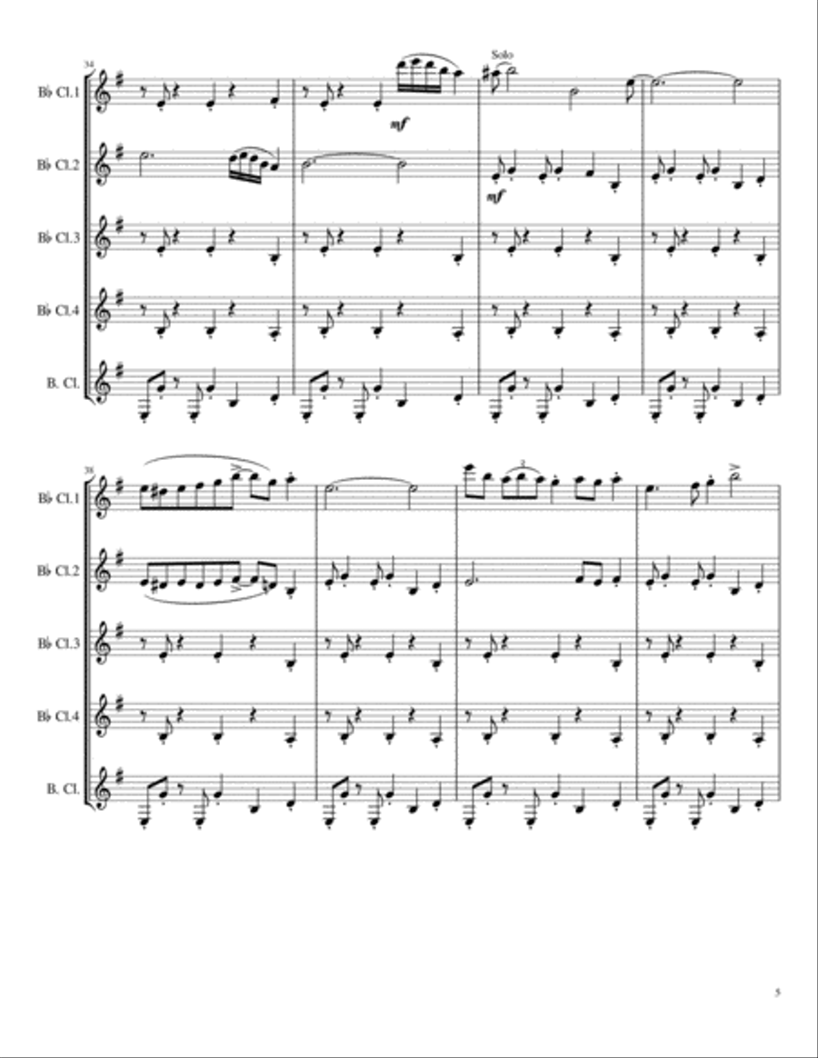 Take Five Woodwind Quintet scores gallery preview page 5