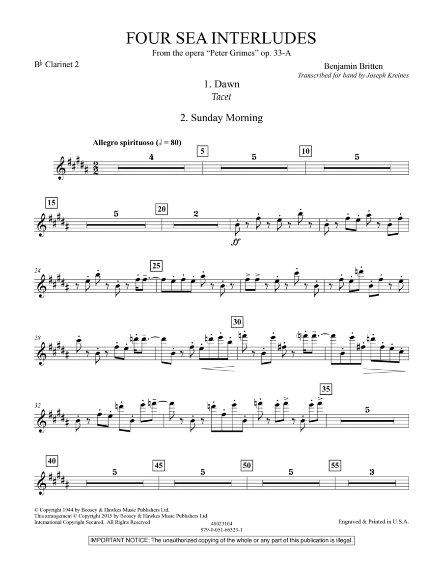 Four Sea Interludes (from the opera 