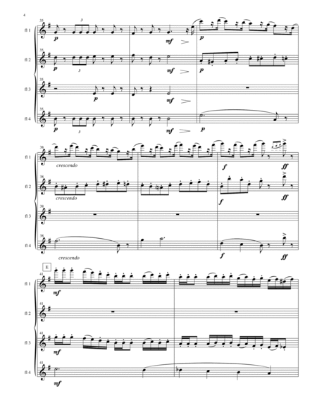 3 Pieces from The Nutcracker for Flute Quartet